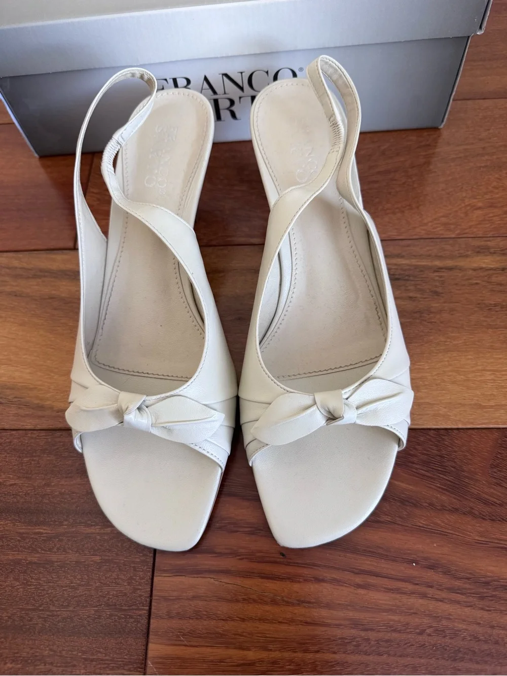 Franco Sarto Cream Slingback Heels